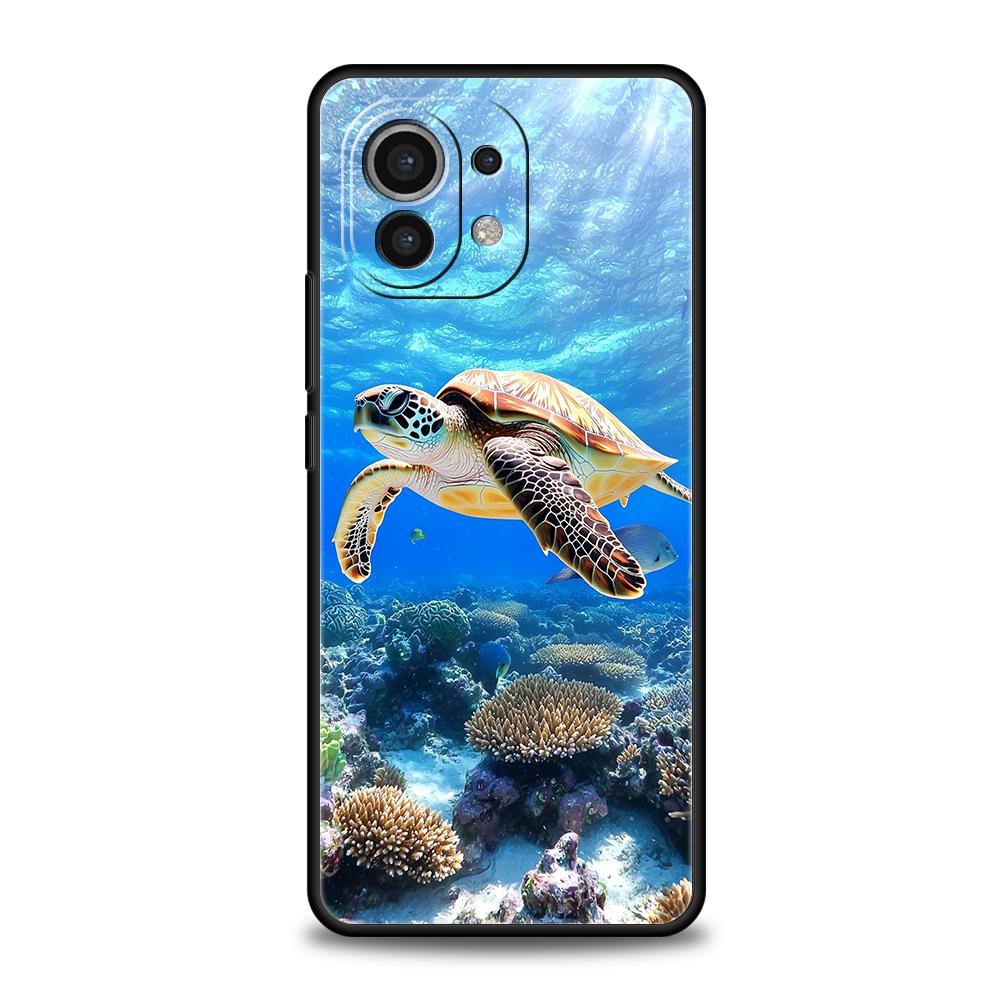 Cool Ocean Turtle Phone Case For Xiaomi 15 14 13 12 Lite 14T 13T 12T Pro Poco X7 X6 X5 X4 X3 NFC F7 Ultra F6 Pro Soft Cover