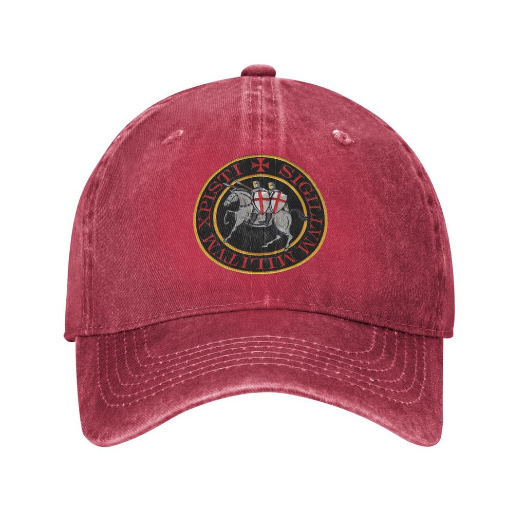Gorra de Béisbol Personalizada Cruz Templaria Caballeros para Exteriores Unisex Ajustable Cruzadas Religiosas Gorra de Papá Otoño
