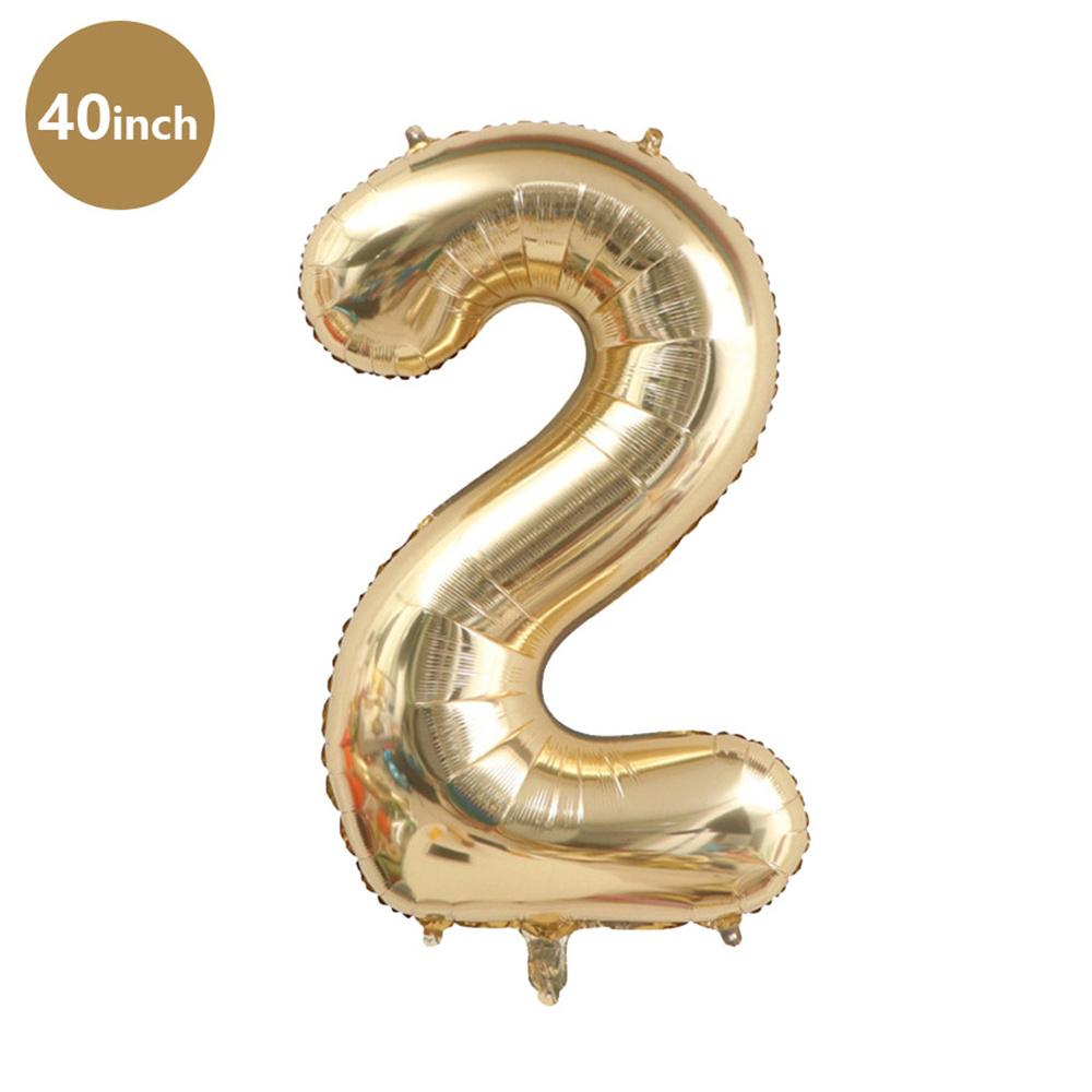 1pc 40inch Platinum Colour Number Balloons Figure Helium Balloon Digit Globos Birthday Party Decorations Baby Shower