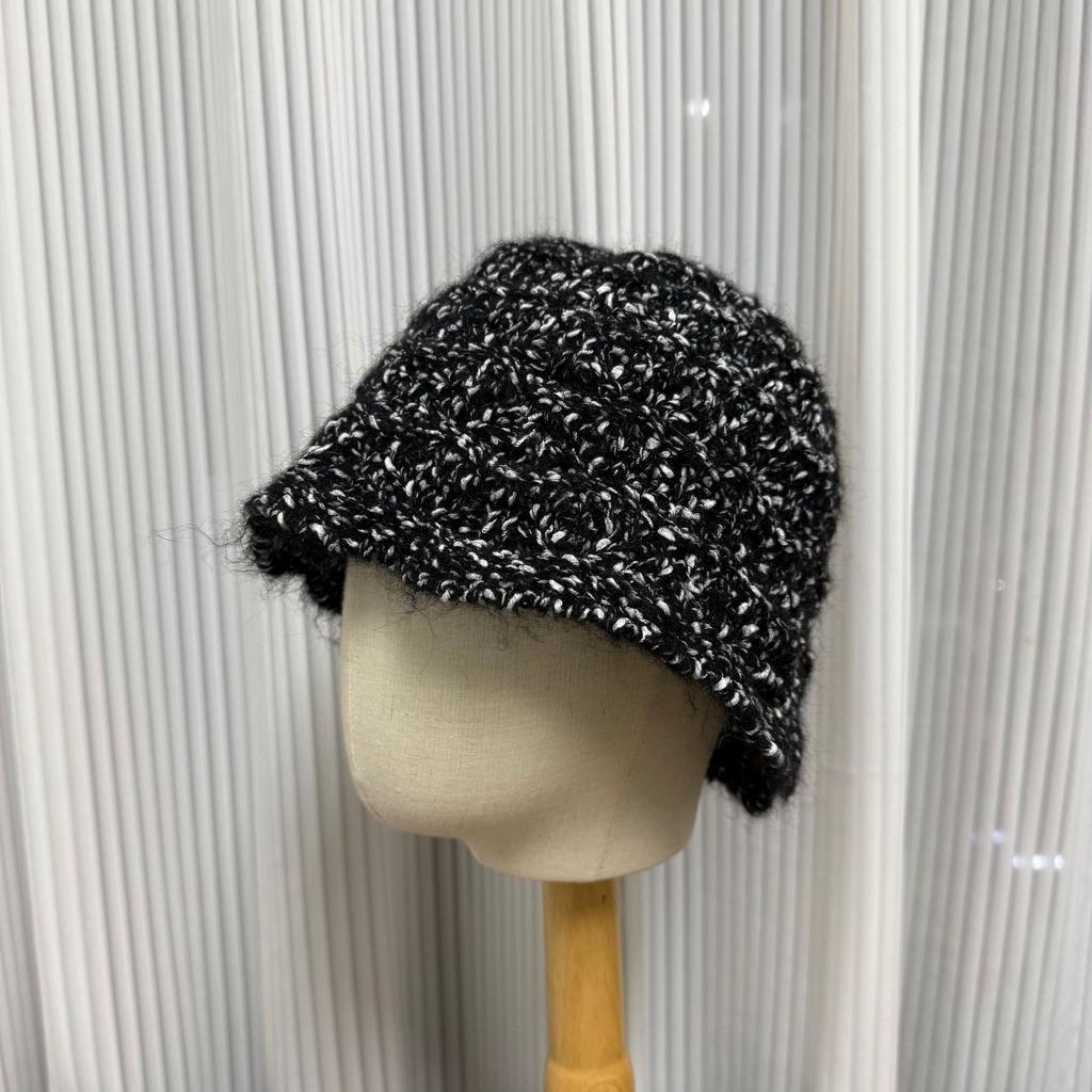 Mixed color handmade bag head knitted hat fashionable wool hat autumn and winter new stacking hat versatile casual cold hat