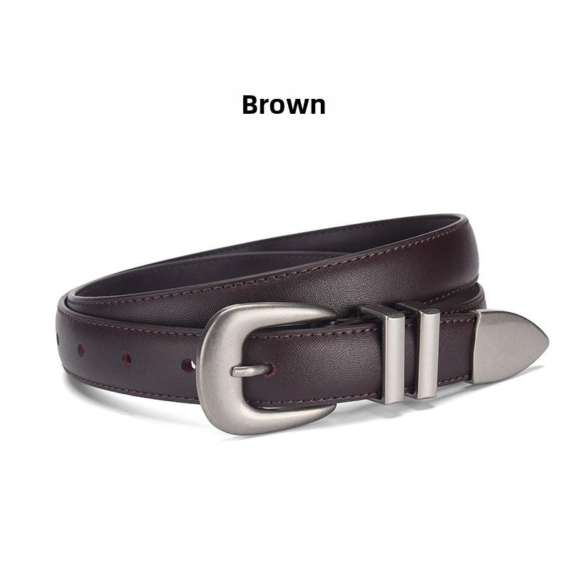 Mei Mary Women's genuine leather belt - stylish and versatile waist belt for dresses, jeans, and pants