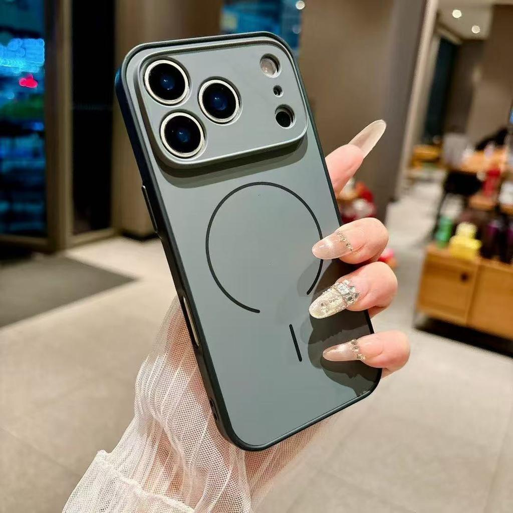 Luxury Matte For Magsafe Magnetic Phone Case For iPhone 17 16 15 14 13 12 Pro Max 16 Plus Air Wireless Charging Shockproof Cover