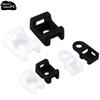 100PCs Cable Tie Mount Wire Buddle Saddle Type Plastic Holder White Black
