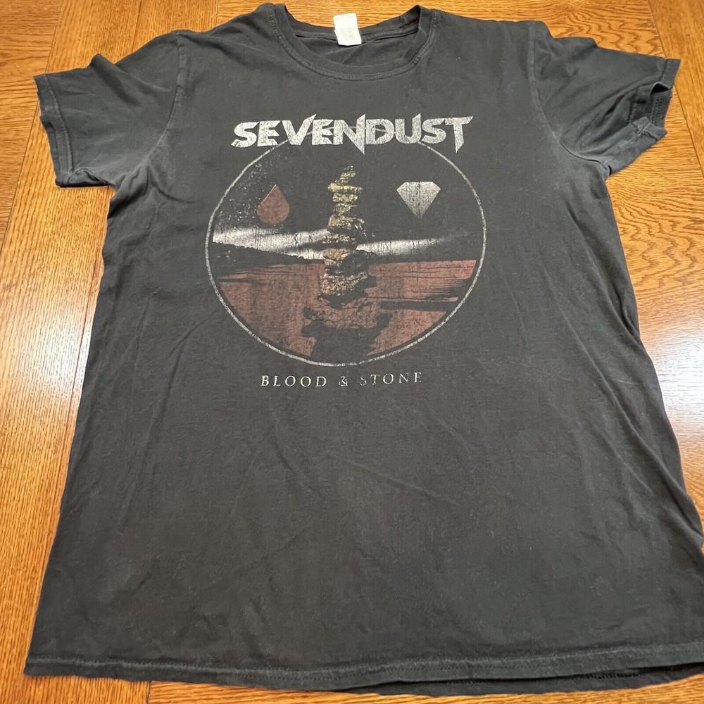 

Blood and Stone Sevendust Band Black T-Shirt Cotton Unisex Unisex T-Shirt XL