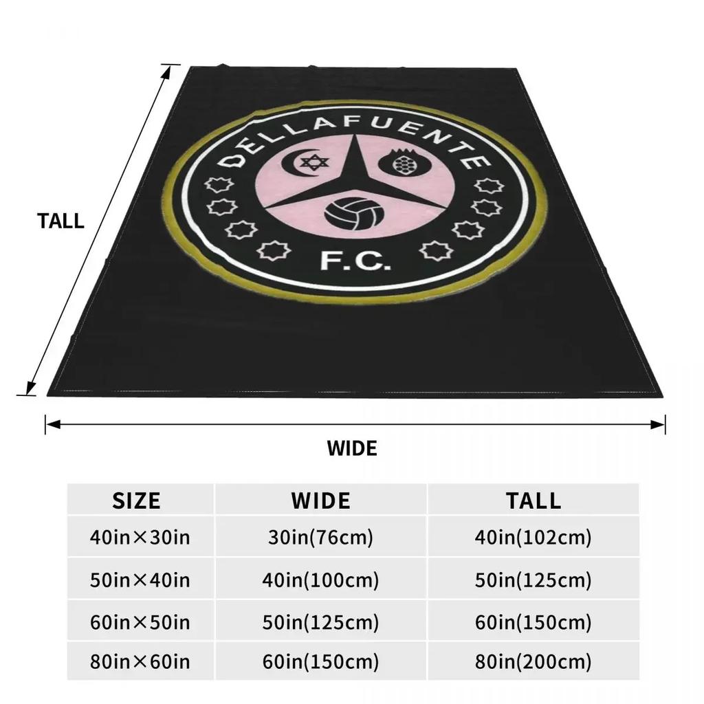 Flannel Blanket Football Club Soft Warm Throw Blanket for Outdoor Travel Office Graphic Bedspread Sofa Bed Cover