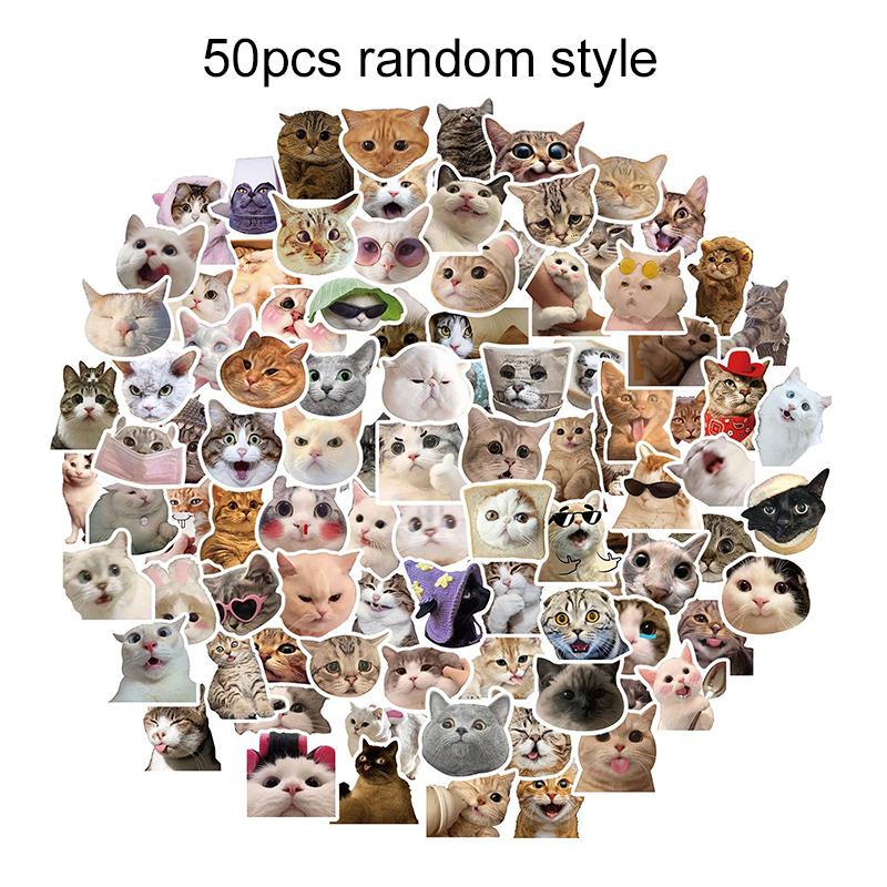 10/30/50pcs Cute Cat Sticker Household DIY Decoration Scrapbooking Stationery School Supplies Students Rewards Gifts TMZ