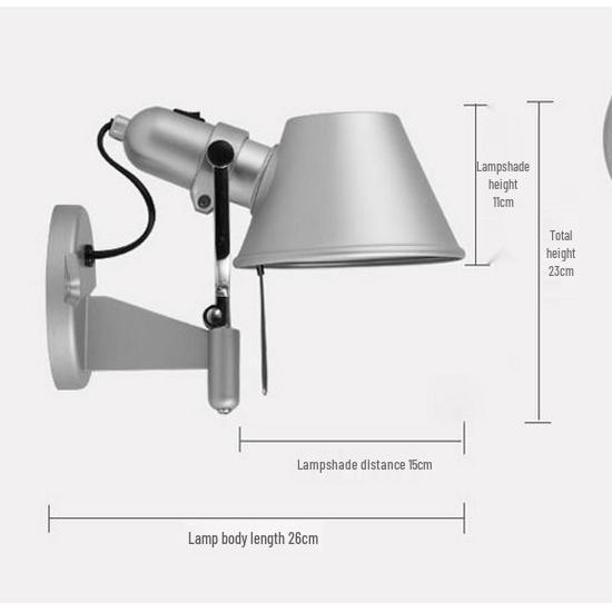 Industrial Nordic Wall Lamp: Swingable, Foldable Retro Sconce for Bedroom, Living Room, Bedside, and Study