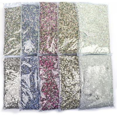 Weichen Rhinestone Big Bag White White Ab Color Flat Bottom Diamond Glue Bare Crystal Glass Nail Art Decoration