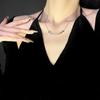 T Family Rainbow Zirconia Smiling Clavicle Necklace - Women's Niche Design, Versatile and Fresh