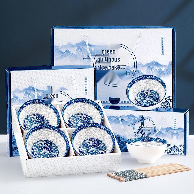 

Luxury Hand-painted Blue & White Ceramic Dinnerware Set