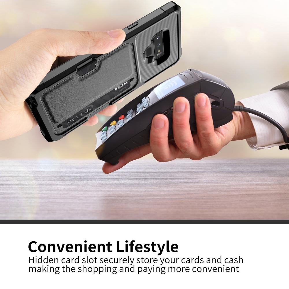 For Samsung Galaxy Note 9 10 20 Ultra Pro Plus Case Luxury PU Leather Built-in Card Holder ShockProof Back Cover