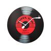 Wall Clock - Nextime - Vinyl Tap - Ø 43 Cm - Red and Black - Glass