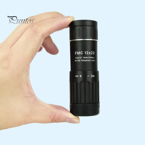 

12x22 Монокулярний телескоп Водонепроникний портативний портативний зовнішній туризм Піший туризм Полювання Спостереження за птахами Концерт Міні-портативний іконометр Телескоп зі шкалою C