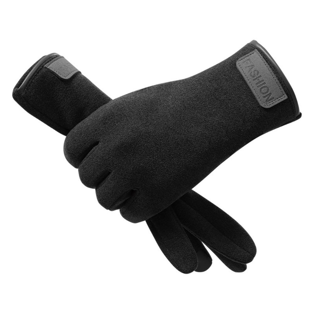 Warm Full Finger Mittens Korean Style Cycling Gloves Elegant Thin Fleece Gloves  Outdooor