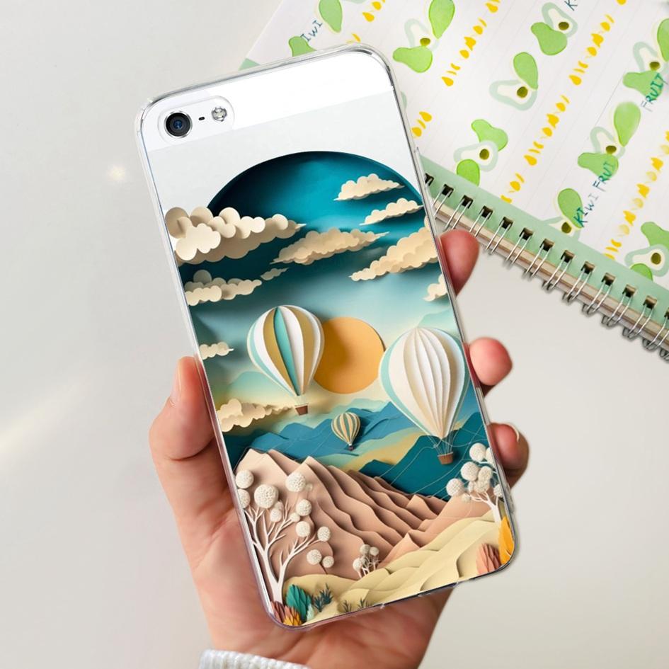 For iPhone 5 5S Case Fashion Astronaut Art Painted Shockproof Soft Cover For iPhone SE 2016 2020 SE2 TPU Funda on iPhone5 Bumper