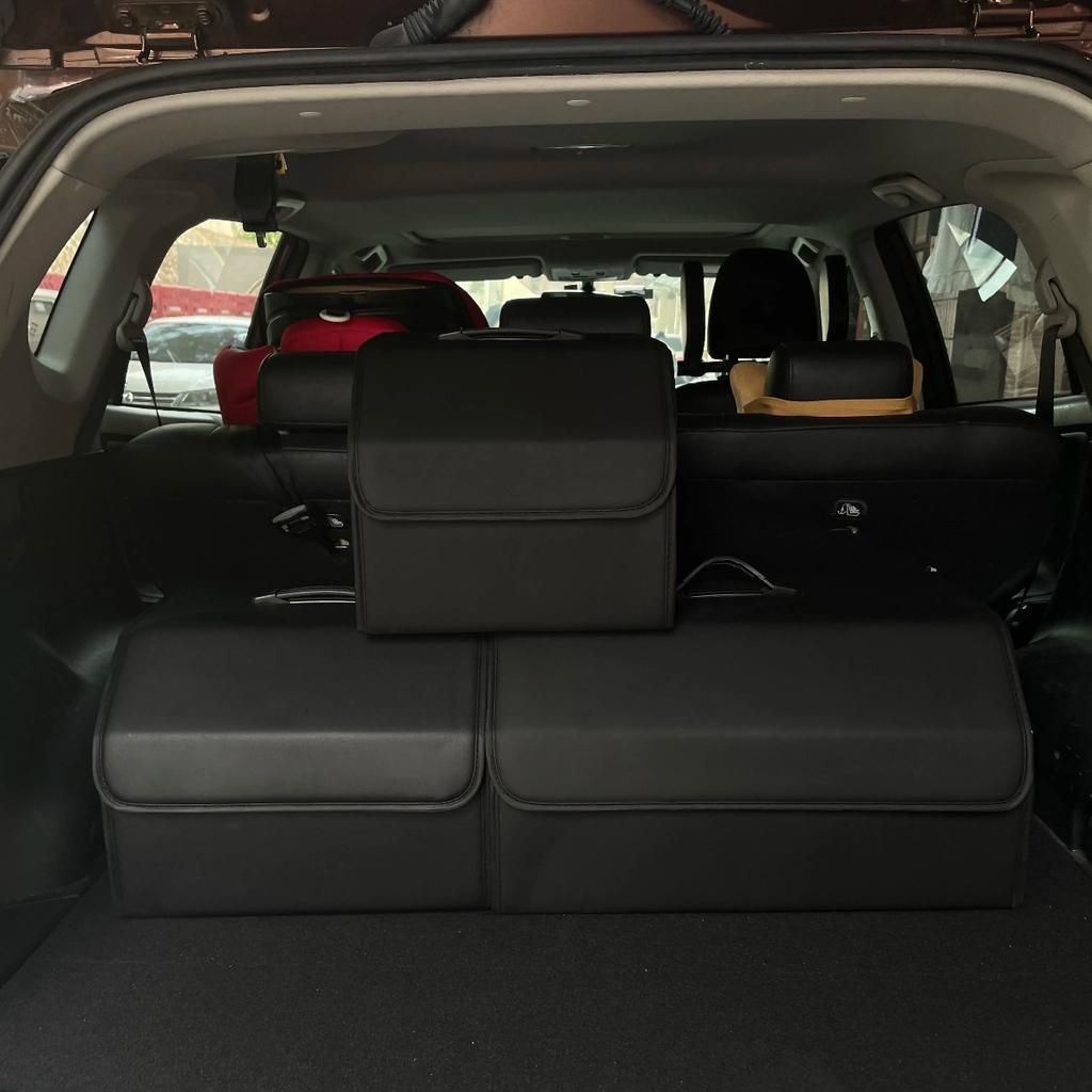 Scatola Portaoggetti in Pelle PU Multiuso Pieghevole Organizzatore per Bagagliaio Auto Organizzatore Bagagliaio Auto Riporre Sistemare Accessori Auto