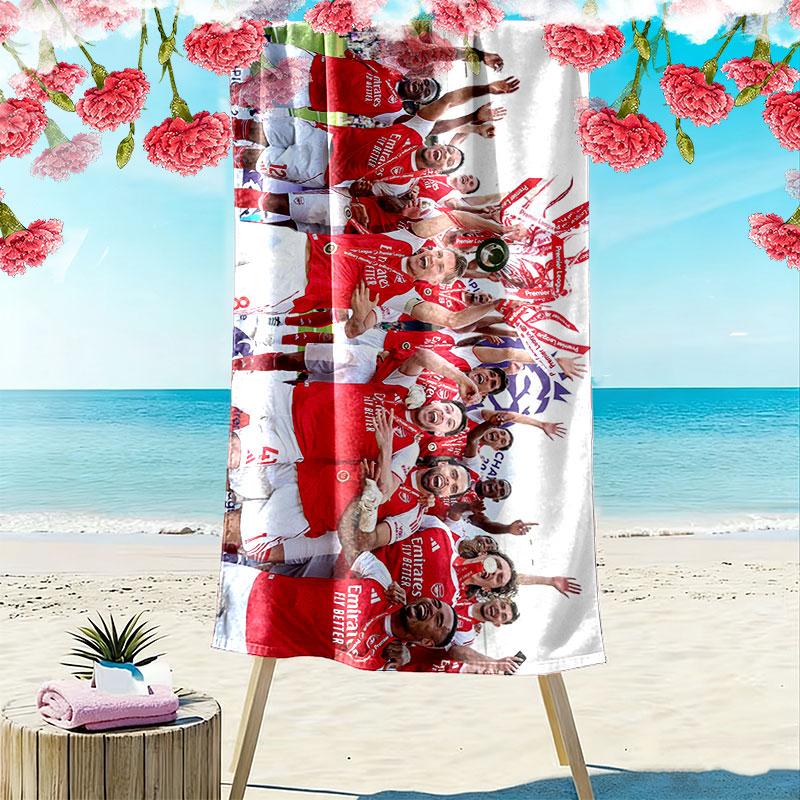 Arsenal Players Print Beach Towel, Large Soft Quick Dry Towel for Beach Camping Swimming