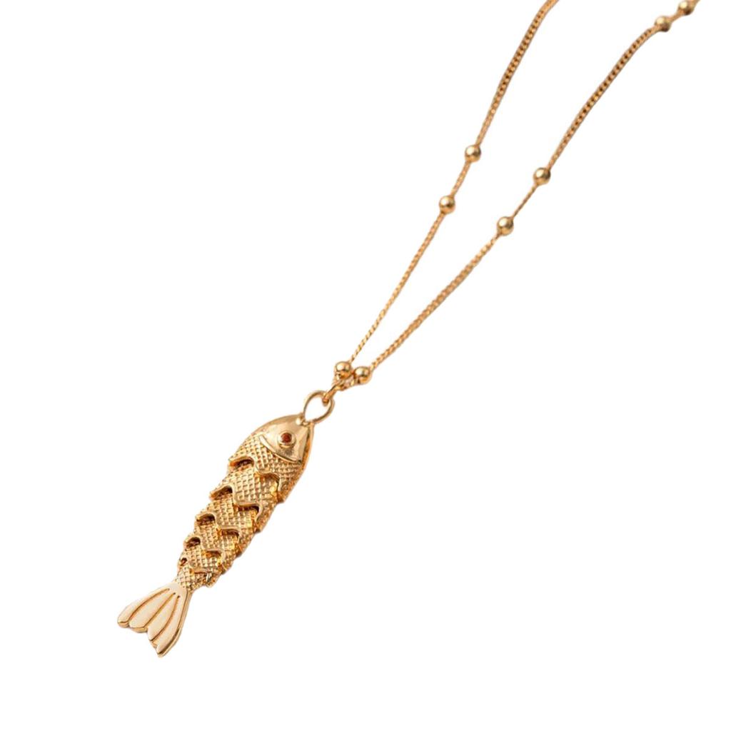 2025 Trendy Adjustable Fish Pendant Choker Chain Fashionable Necklace Women Jewelry Gift Accessory