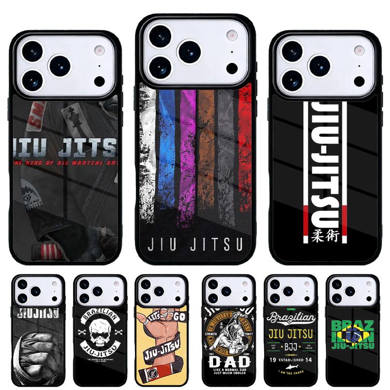 BJJ Brazilian Jiu Jitsu Bumper Phone Case for iPhone 17 16 15 14 13 Pro Max Back Cover for 12 11 Pro Coque