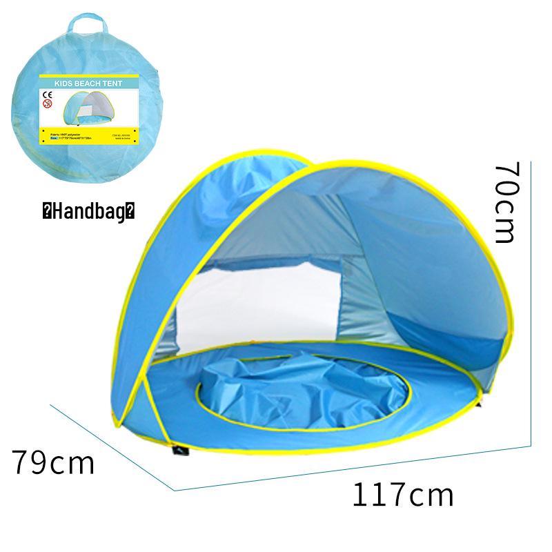 Baby Castle Beach Sunshade Quick-Open Folding Playhouse Tent for Kids