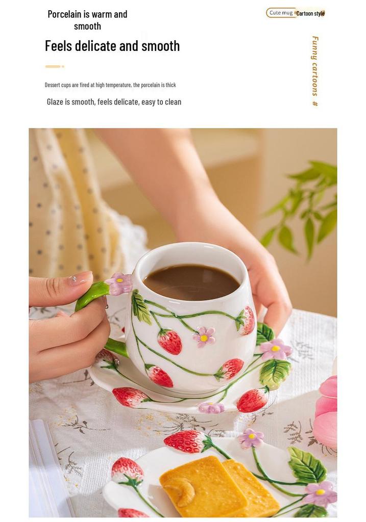 Hand-Painted Ceramic Coffee and Tea Cup for Girls – Stylish, High-Value Design