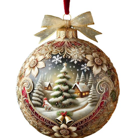 3D pohádková planeta Vánoční ozdoba Sněhové koule Vánoční strom Sněhová vločka Sobí závěsná dekorace pro výzdobu prázdninového domu