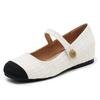 Spring and Autumn new women's shoes inner height increase shallow mouth single shoes retro Mary Jane shoes