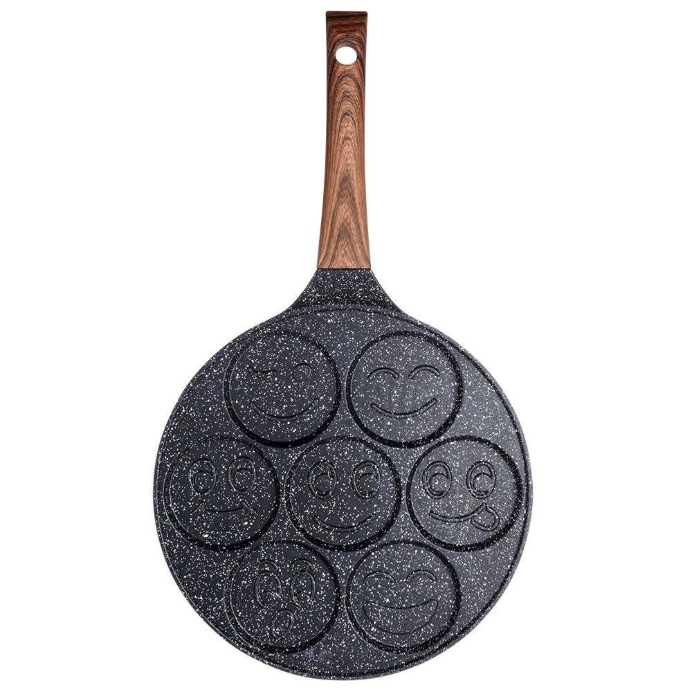 Granite egg pan 7 holes BLACK&WOOD 26 cm