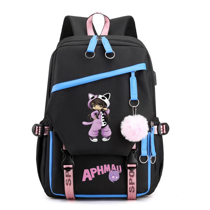 Speed Backpack Aphmau Anime Schoolgirl School Bag Female Notebook Backpack Usb School Bag