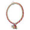 Bird Cotton Rope Ring Toy Colorful Parrot Swing Toys for Parakeets Cockatiels Conure Lovebirds Finches Macaw L