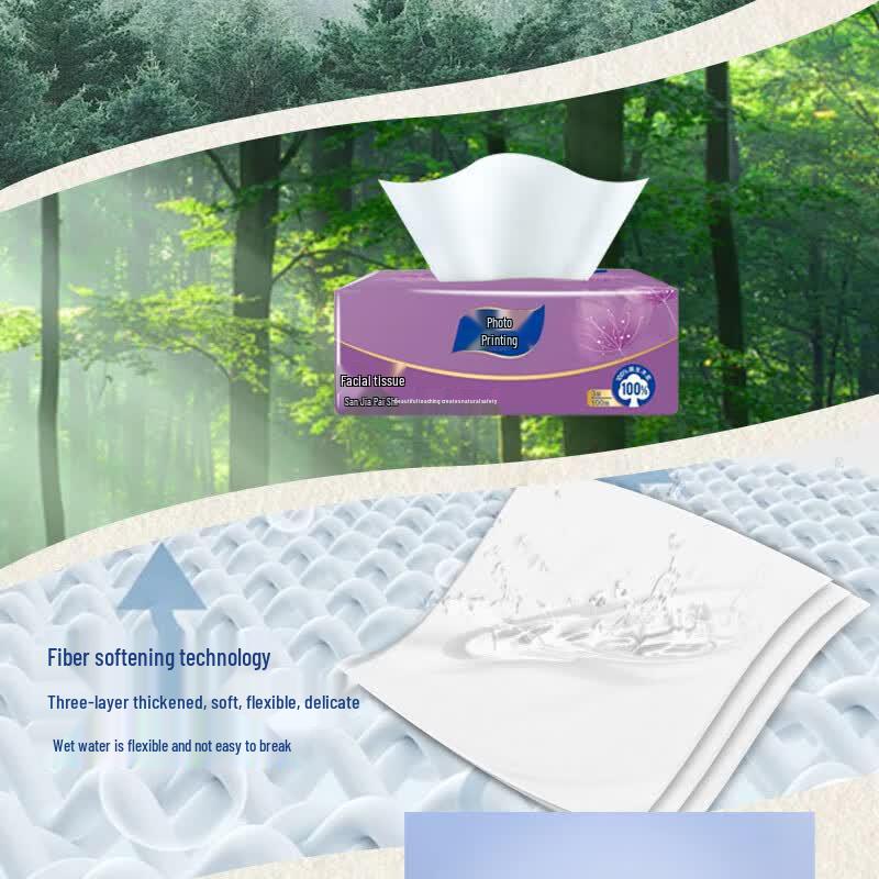 Heng An 3-Ply Soft Pack Facial Tissues