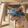 Katoenen Kattenmuts Met Oorgaten Voor Sphynx Sphinx Kaalheid Kittens Devon Rex Zonbescherming Reizen Wandelen Tie Dye Verstelbare Mutsen