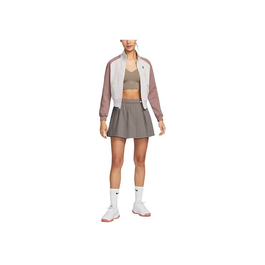Nike Court Slam Dri-Fit Weich Bequem Atmungsaktiv Schnelltrocknend Plissee Tennisrock Damen Röcke Cave-Stone FZ6491-289