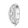 Anelli Semplici in Argento 925 Stella Diamante Lucida Cuore Pietra Blu Gemma Coppia Fedina Liscia Gioiello Regalo per Matrimonio Fidanzamento