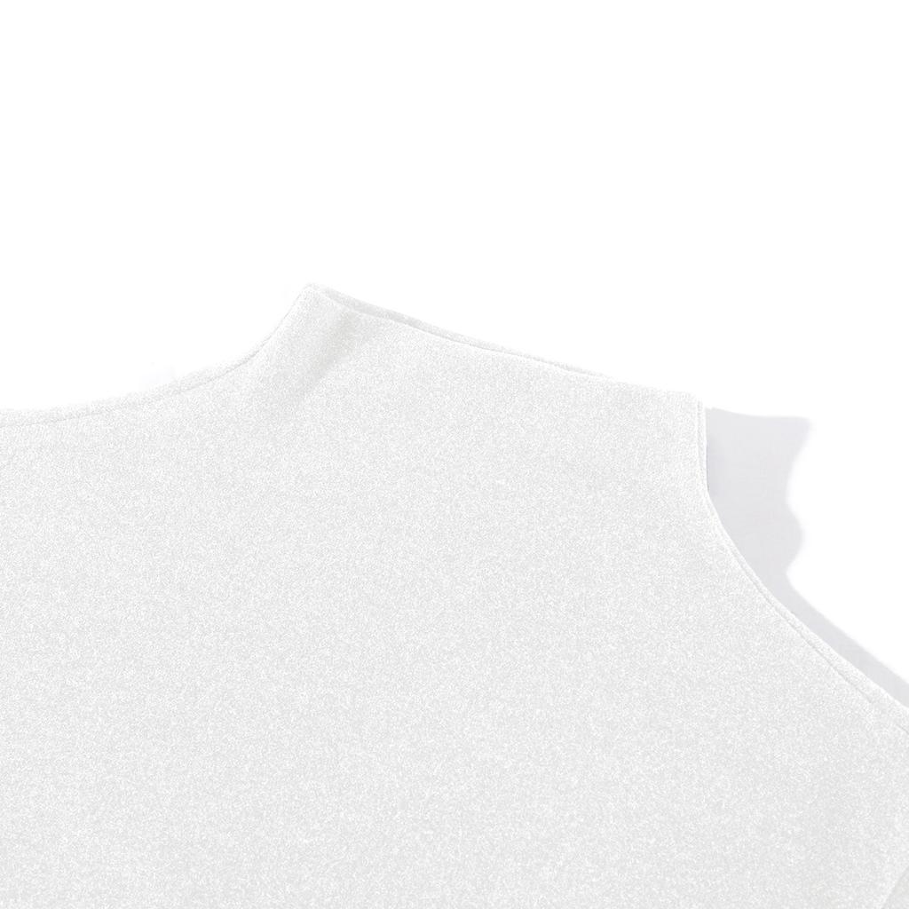 Women's Fashionable And Casual Color Semi High Neck Long Sleeve Base Layer Top