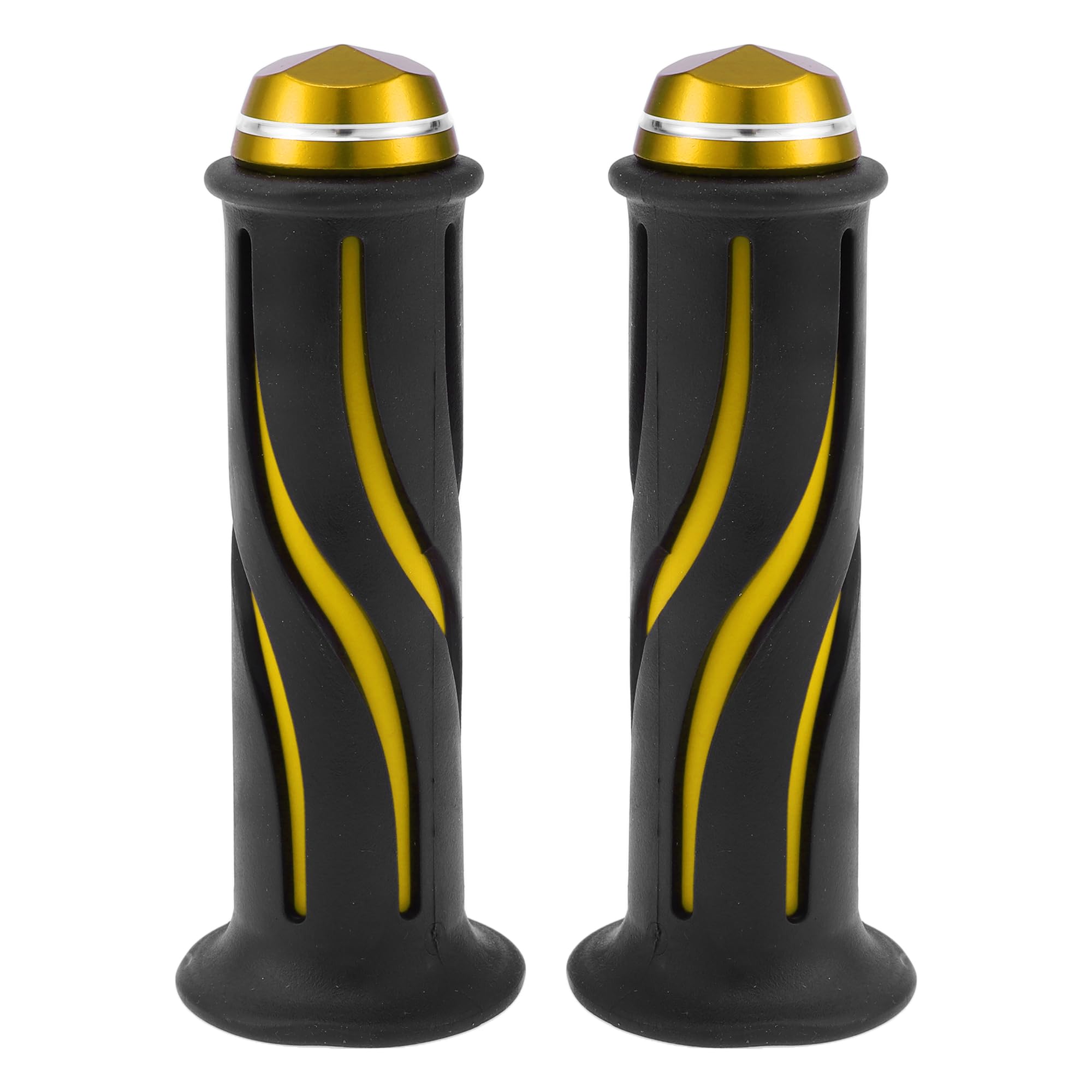 

BULLSPANN Universal Motorcycle Hand Grip Cover Non-slip Aluminum Alloy Rubber Handlebar Grip Motorcycle Scooter Yellow 1 Pair 22mm 24mm жёлтый