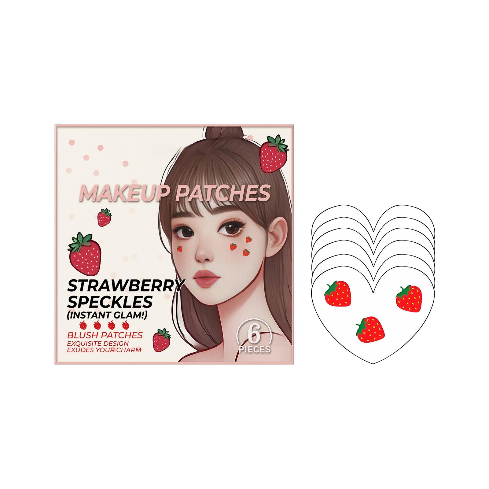 

Наклейки для макияжа глаз на вечеринку Наклейки для лица Украшение лица Наклейки с клубникой Сделайте ваш макияж более модным. красный