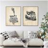Wandbilder für Krankenhaus, Arzt, Büro, Dekor, Wandkunst, Leinwand, Malerei, Anatomie, Skelett, nordische Poster und Drucke, Vintage