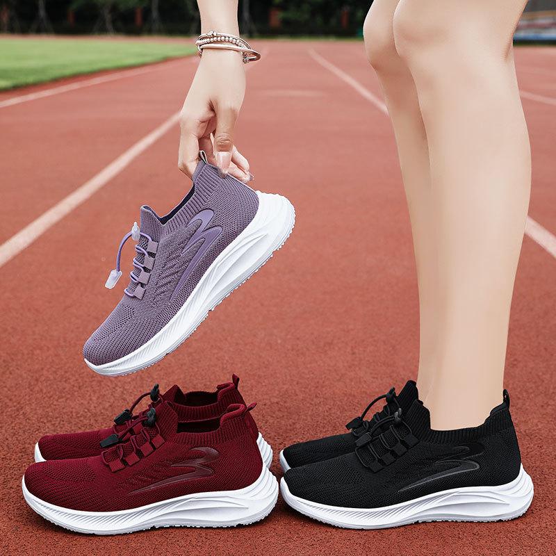 Boty Dámské 2023 Nové prošívané Dámské Boty Ležérní Šněrovací Pár Vycházkové boty Měkká podrážka Mateřská obuv