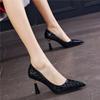 Shoes For Women 2025 High Heels Ladies Summer Footwear Pointed Toe Red Pumps Evening On Heeled Casual Social Korean Style Slip