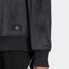 adidas Pull-over de sport texturé en velours côtelé pour femme, hauts noirs H31102