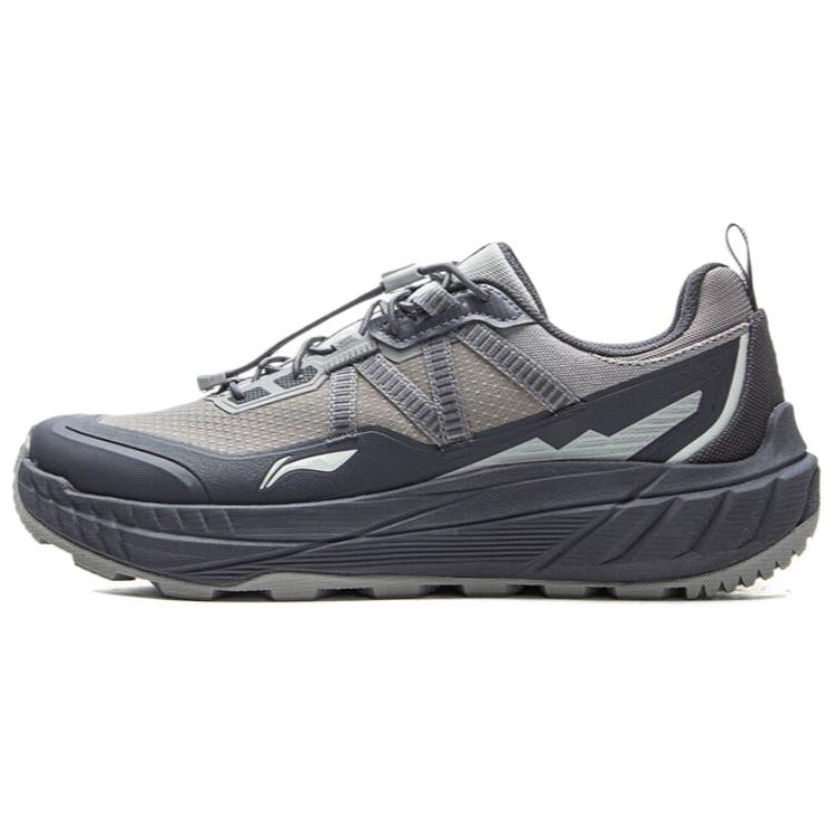 

New LiNing Chasing Wilderness Waterproof And Breathable Low Top Casual Running Shoes Men s Rubble Gray Ebony Black ARSV161-4 45