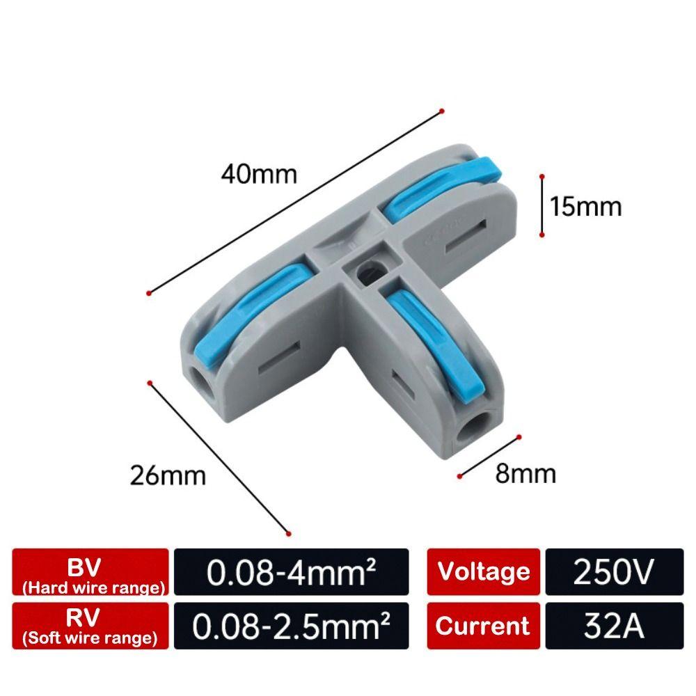 Universal Compact Quick Terminal Block T Type Compact Splice Electrical Connectors  Electrical