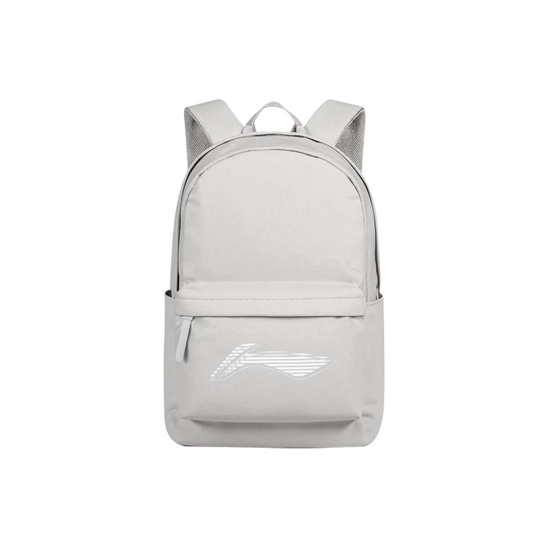 Li Ning Sports Leisure Travel Polyester Backpack Unisex Backpack Silver-Birch-Gray YBSV149-2 Silver Birch Gray