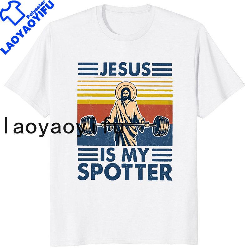 Retro Vintage Jesus Christ Gym T Shirts Unisex Pure Christian Faith Tee Top Short Sleeved Funny Printed Graphic Tshirt Gift