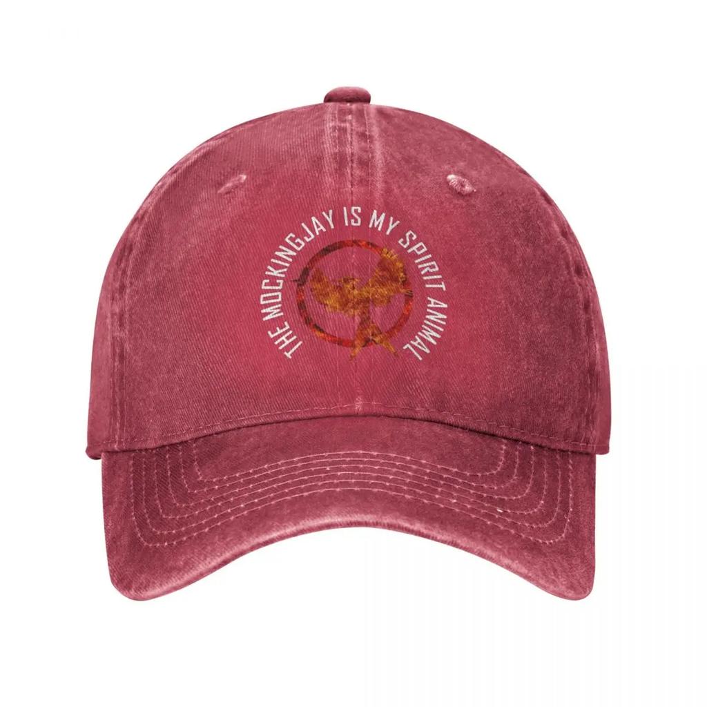 The Hunger Games Mocking Jay Movie Unisex Baseball Caps Distressed Cap Outdoor Activities Adjustable Fit Headwear