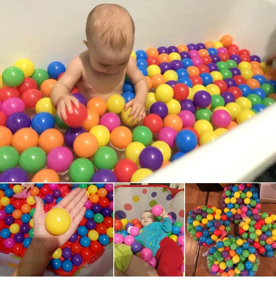 Eco-Friendly Colorful Soft Plastic Pool Balls - Funny Baby Kid Swim Pit Thicken Play Balls for House Outdoors Tents Kids Toys