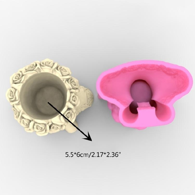 Wreath Girls Pen Holder Pot Mold Succulent Planter Silicone Mold for DIY Decor