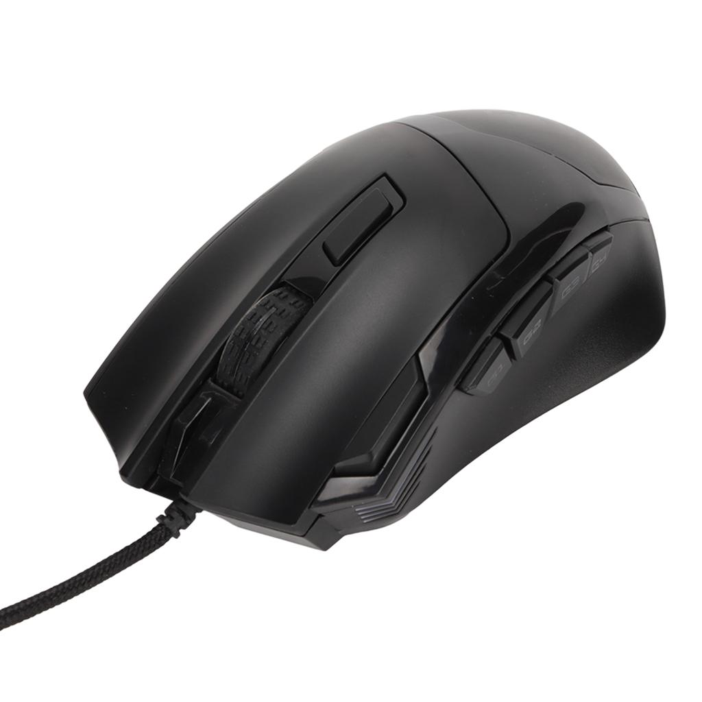 Gaming Kabelmaus RGB 6 DPI-Stufen Hohe Genauigkeit Schwarz 7200DPI Kabelgebundene Maus für Desktop-Computer Laptop