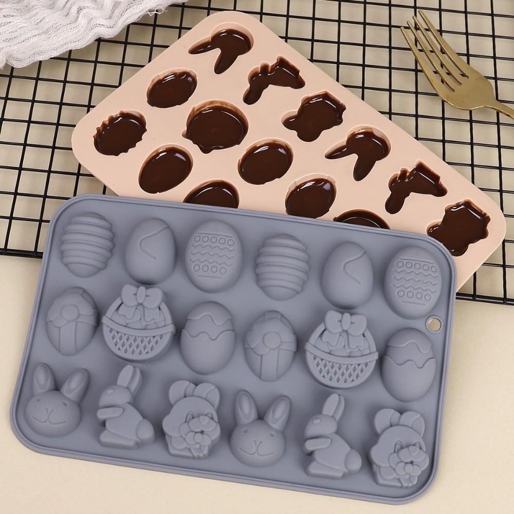 Rabbit Shape Easter Silicone Mold Non-stick Cake Decor Mold Baking Tools DIY Candy Mold Kitchen